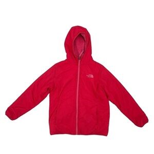 The North Face Pink Reversible Hooded Jacket Size 14/16 (Large) Girl's